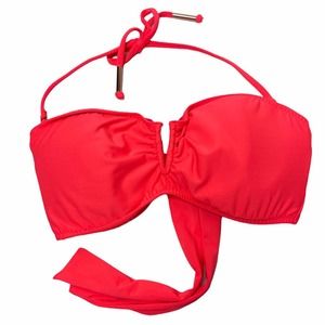 Eberjey Cactus Crush Amala Bikini Top Coral Medium